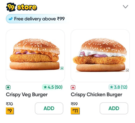 Burger King ₹9 Deal Screenshot