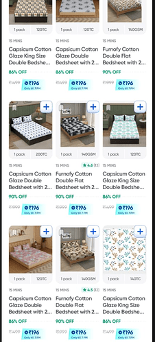 Capsicum King Size Double Bedsheet