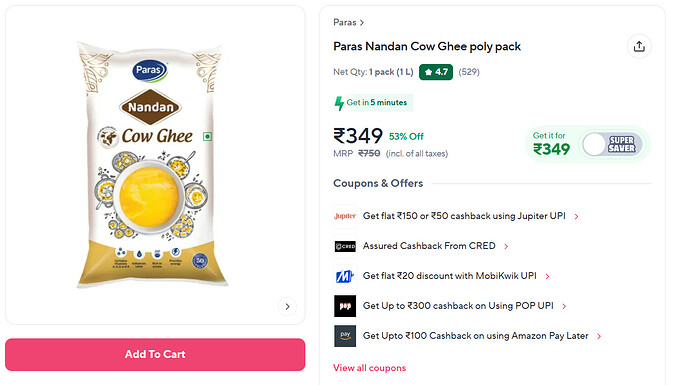 Paras Nandan Cow Ghee
