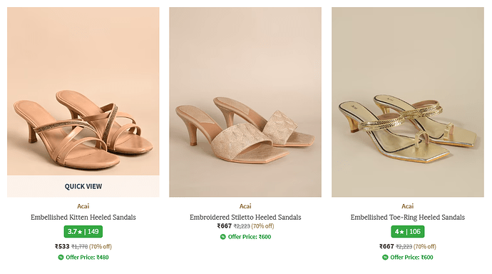 Acai Women's Heeled Sandals Deal