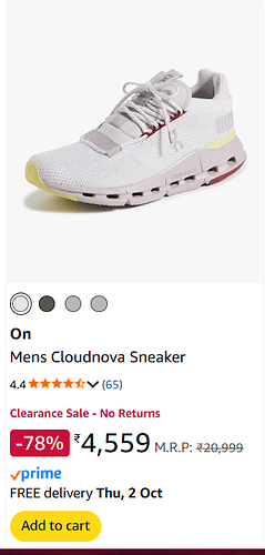 On Cloudnova Women's Running Shoes - Front View