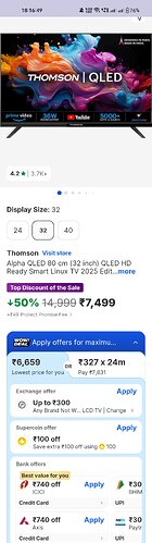 Thomson Alpha QLED 32-inch Smart TV