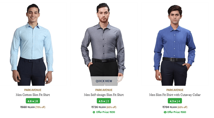 Park Avenue Men's Shirts Sale