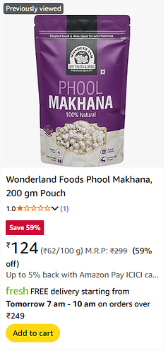 Wonderland Foods Phool Makhana
