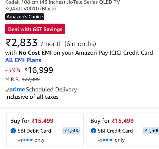 Kodak 43-inch JioTele Series QLED Smart TV