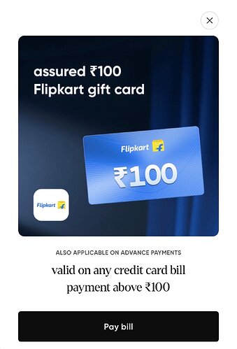 CRED Flipkart Gift Card Offer