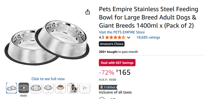 Pets Empire Stainless Steel Dog Bowls
