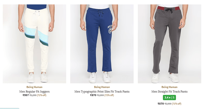 Being Human Men's Track Pants Deal