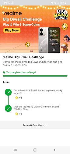 Realme Big Diwali Challenge Screenshot