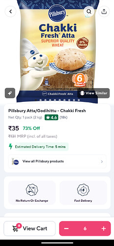 Pillsbury Chakki Fresh Atta Zepto Deal