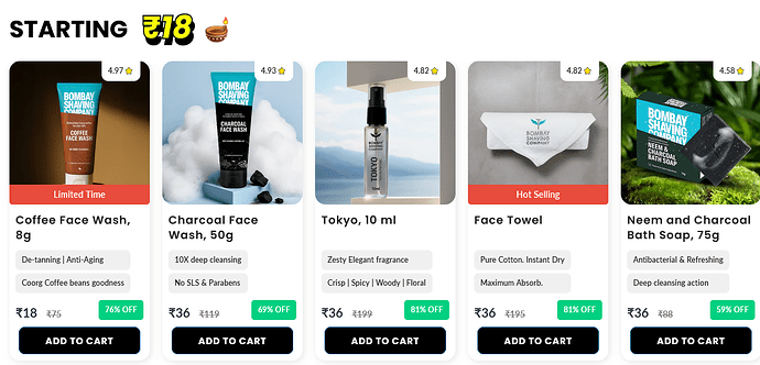 Bombay Shaving Company products on sale