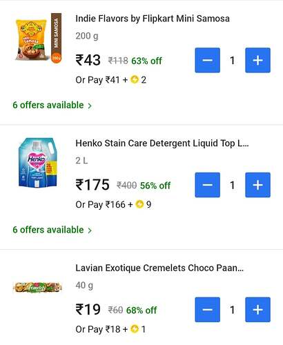 Kwality Henko Lavina Products on Flipkart
