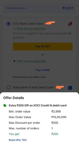 Flipkart Grocery ICICI Offer