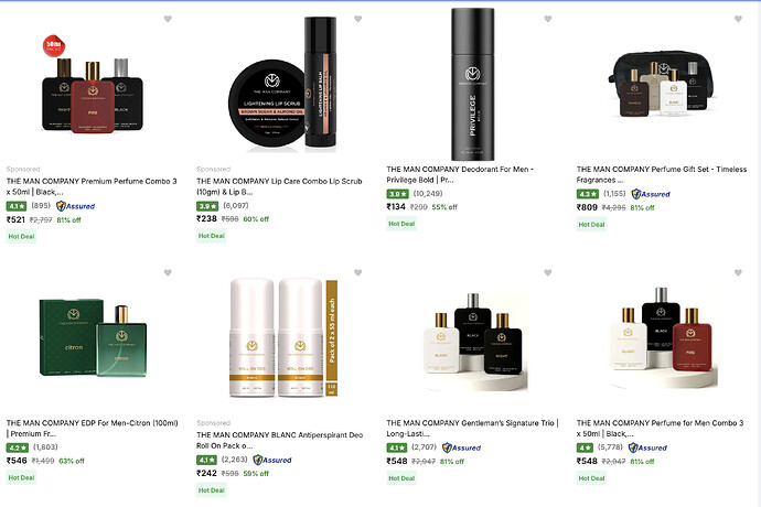 The Man Company Perfumes & Deodorants Deal