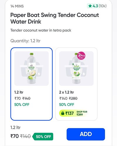 Paper Boat 1.2L Coconut Water