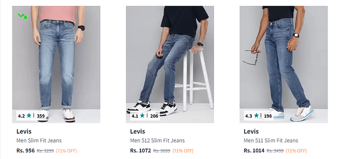 Levi's Men's Jeans Offer on Myntra