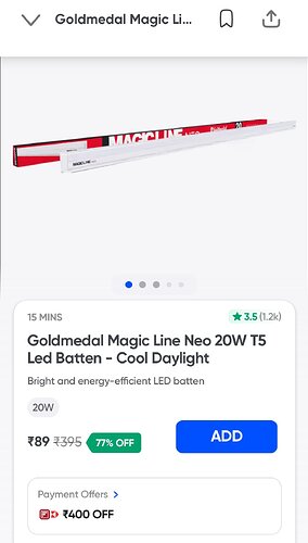 Goldmedal Magic Line Neo 20W T5 LED Batten Deal
