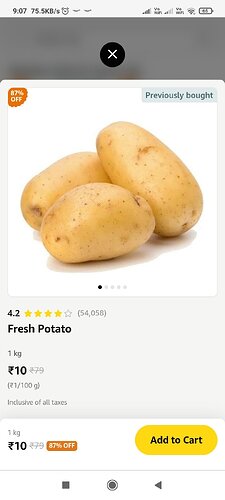 Amazon Fresh Potatoes Deal