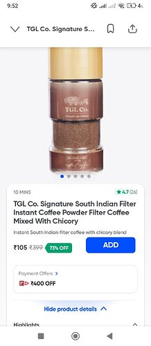 TGL Co. Signature South Indian Filter Instant Coffee