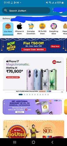 JioMart App Screenshot