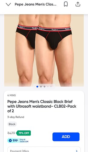 Pepe Jeans Men's Classic Black Briefs 2-Pack