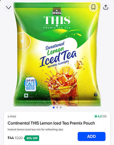 Continental THIS Lemon Iced Tea Premix