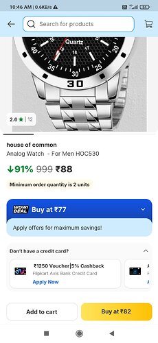Flipkart Wrist Watch Deal