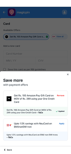 Magicpin Offer Details