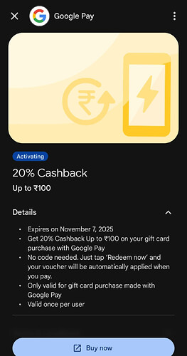 Google Pay Scratch Card Reward