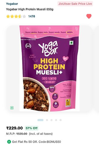 Yogabar High Protein Muesli