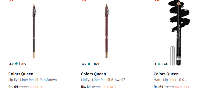 Colors Queen Lip & Eye Liners