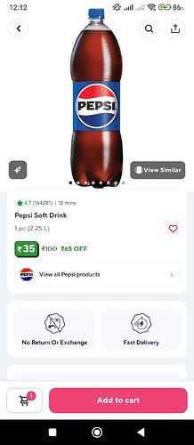 Pepsi Soft Drink 2.25L Discount