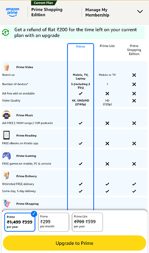 Amazon Prime Offer Details Screenshot