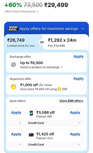 Flipkart Bank and Supercoins Offers