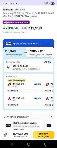Samsung 27-inch Full HD IPS Monitor