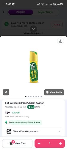 Set Wet Deodorant Charm Avatar