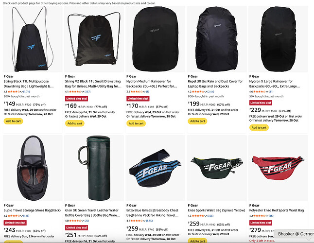 F Gear Backpacks Sale