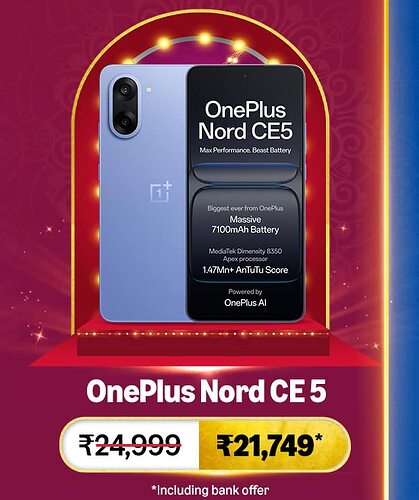 OnePlus Nord CE5 Smartphone