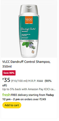 VLCC Dandruff Control Shampoo