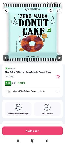 The Baker'S Dozen Zero Maida Donut Cake