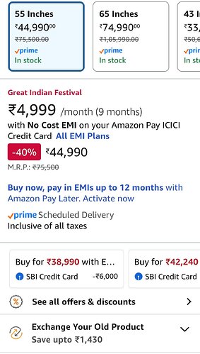 Samsung 55-inch QLED TV Side View