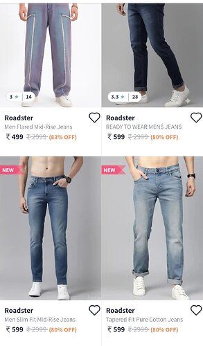 Roadster Jeans Sale