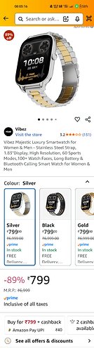 Vibez Majestic Luxury Smartwatch