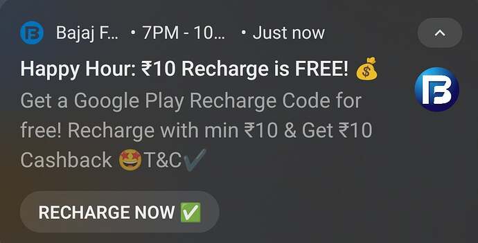 Bajaj Finserv Google Play Recharge Offer