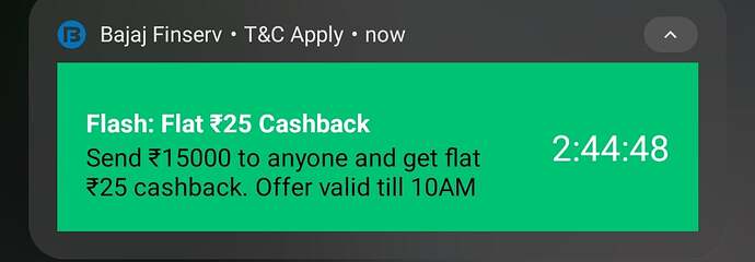 Bajaj Finserv Cashback Offer