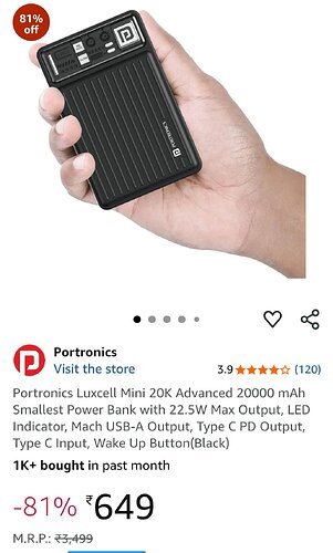Portronics 20000mAh Power Bank