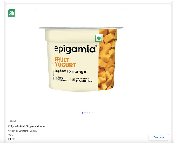 Epigamia Fruit Yogurt Offer