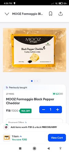 Mooz Pepper Cheddar Cheese