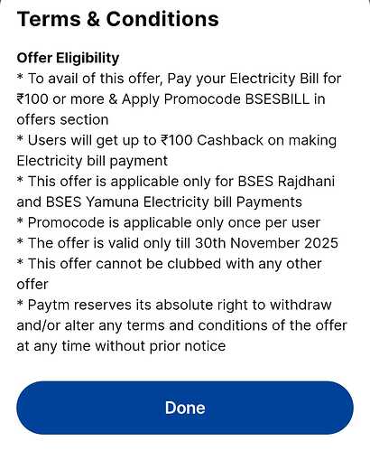 BSESBILL Offer Details