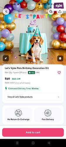 Let's Vybe Pets Birthday Decoration Kit